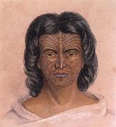 George French Angas Maori Head oil painting